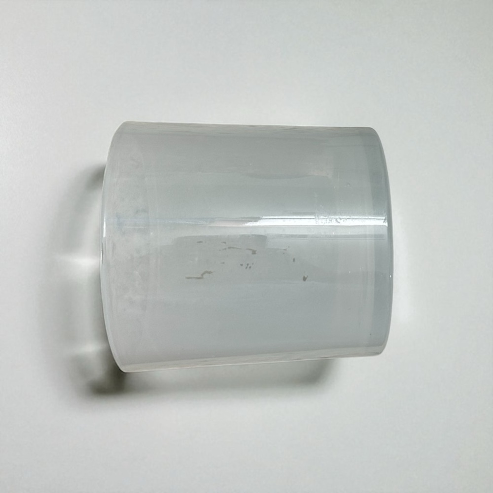 Frosted White Glass Jar With Wooden Lid - Picture 9 of 9